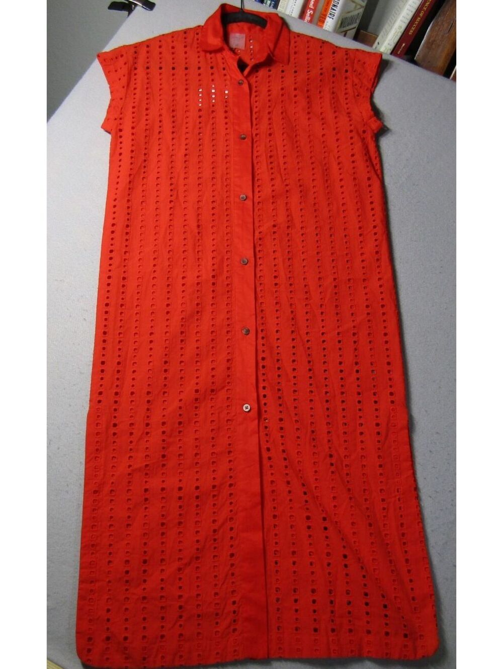NWT Calia Button Down Sleeveless Cover up Woman's XS Fresh Red